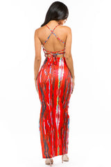 Red Printed Maxi Dress king-general-store-5710.myshopify.com