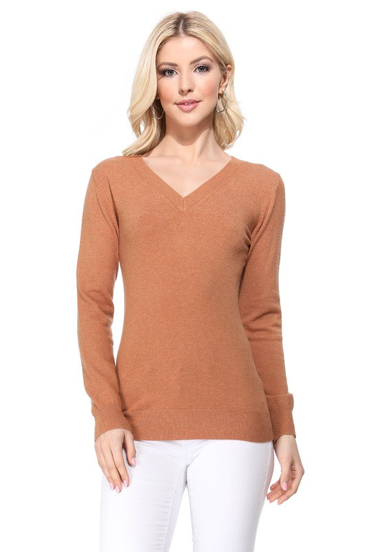 Women's Long Sleeve V-Neck Pulll Over Sweater Top king-general-store-5710.myshopify.com