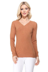 Women's Long Sleeve V-Neck Pulll Over Sweater Top king-general-store-5710.myshopify.com