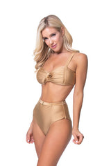 Gold High Waist Bikini Set