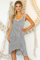 Flowy Soft Striped Hi Low Summer Dress king-general-store-5710.myshopify.com