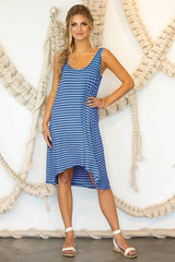 Flowy Soft Striped Hi Low Summer Dress king-general-store-5710.myshopify.com