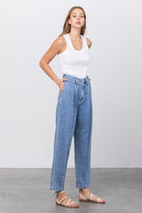 High Rise Slouchy Medium Wash Denim Jeans