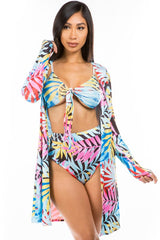 Blue Yellow Sexy 3 PC Bikini Swimwear Set king-general-store-5710.myshopify.com