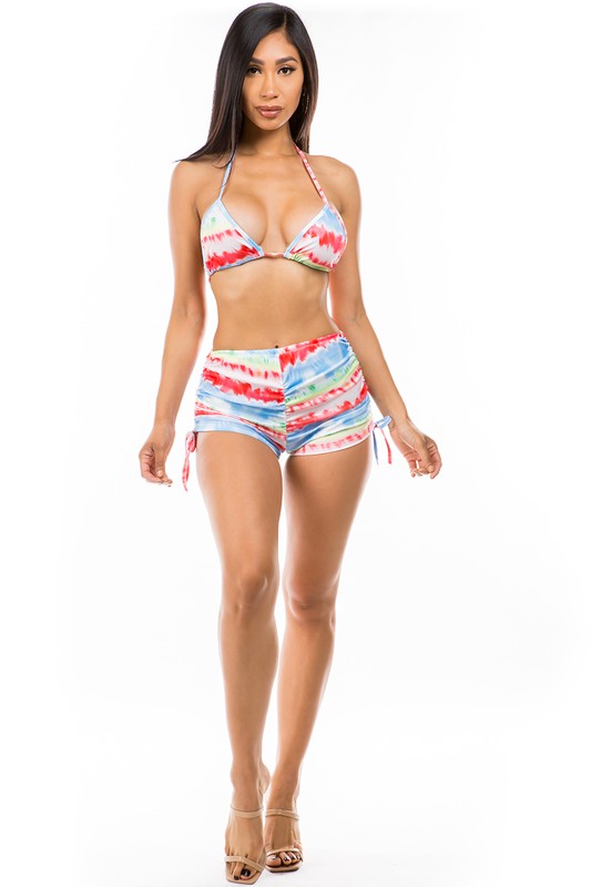 Orange Blue 2 Piece Swimwear Set king-general-store-5710.myshopify.com