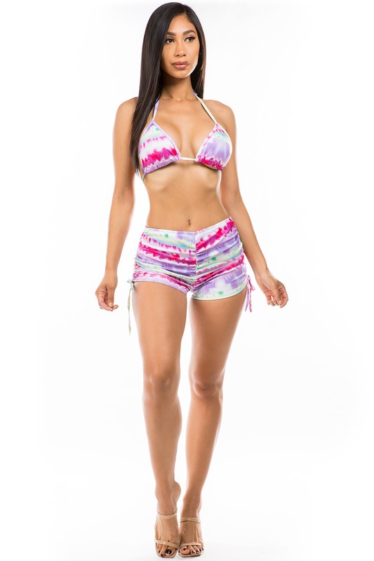 Purple Multi Color Sexy 2 Piece Swimwear Set king-general-store-5710.myshopify.com