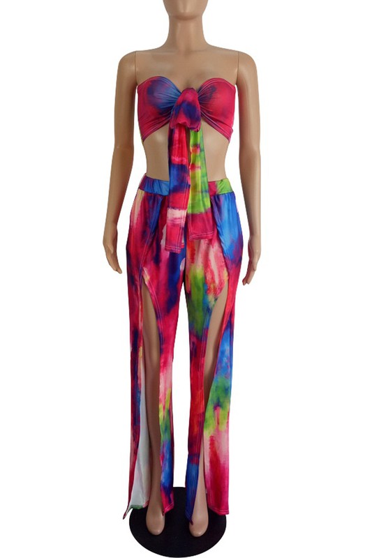 Purple Multi Two Piece Pant Set king-general-store-5710.myshopify.com