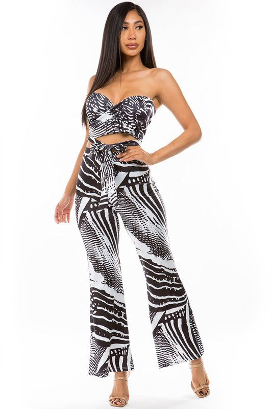 Black & White Two Piece Pant Set king-general-store-5710.myshopify.com