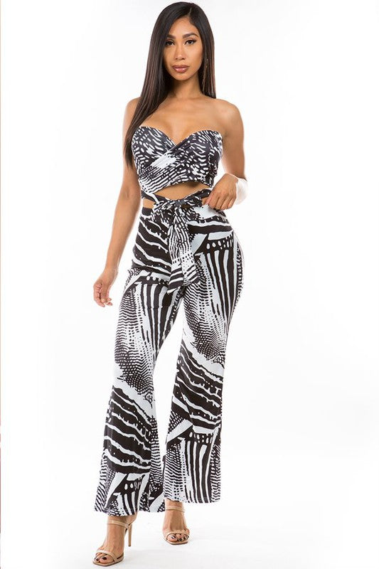 Black & White Two Piece Pant Set king-general-store-5710.myshopify.com