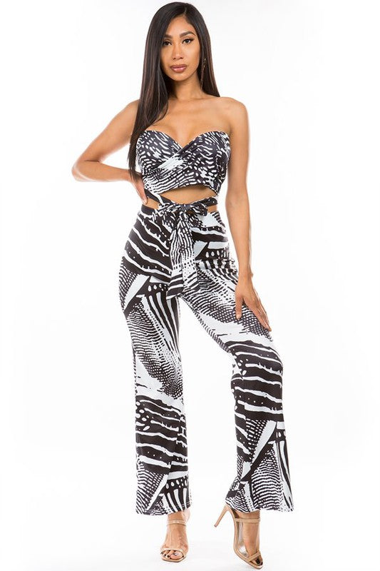 Black & White Two Piece Pant Set king-general-store-5710.myshopify.com