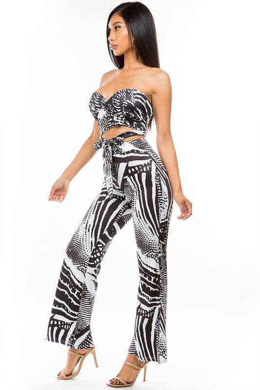 Black & White Two Piece Pant Set king-general-store-5710.myshopify.com