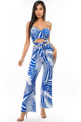 Royal Blue & White Casual Two Piece Pant Set king-general-store-5710.myshopify.com