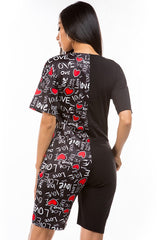 Black LOVE Sexy Romper king-general-store-5710.myshopify.com