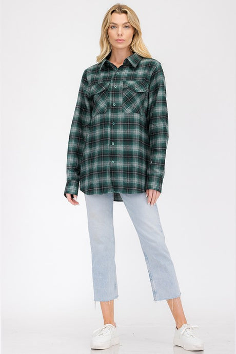 Regular Fit Checker Plaid Flannel Long Sleeve king-general-store-5710.myshopify.com