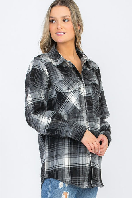 Regular Fit Checker Plaid Flannel Long Sleeve king-general-store-5710.myshopify.com