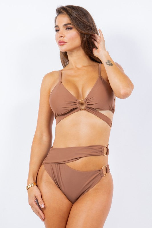 Wrap Around Double Tie O-Ring Bikini