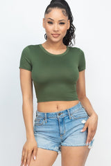 Short Sleeve Roundneck Crop Top king-general-store-5710.myshopify.com