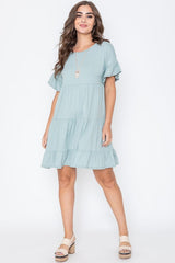 Plus Solid Ruffle Triple Tiered Midi Dress king-general-store-5710.myshopify.com