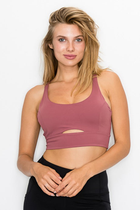 Cross Back Front Slit Sports Bra king-general-store-5710.myshopify.com