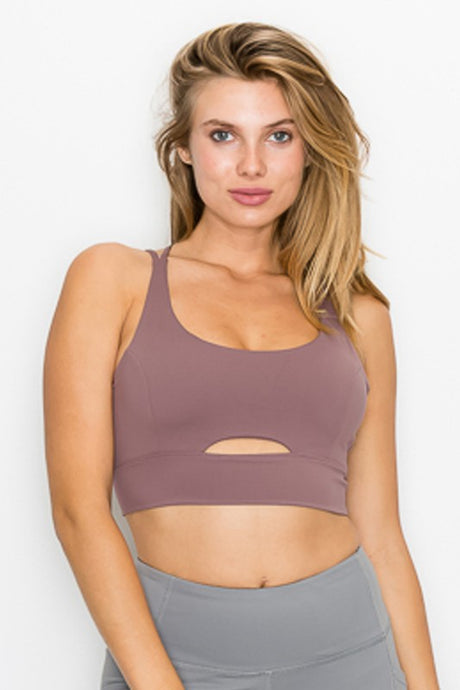 Cross Back Front Slit Sports Bra king-general-store-5710.myshopify.com