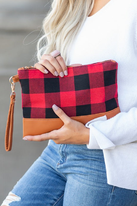 Buffalo Plaid Clutch king-general-store-5710.myshopify.com