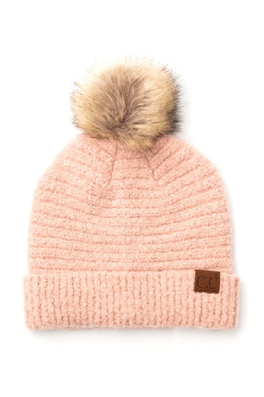 CC Ultra Soft Fur Pom Beanie king-general-store-5710.myshopify.com