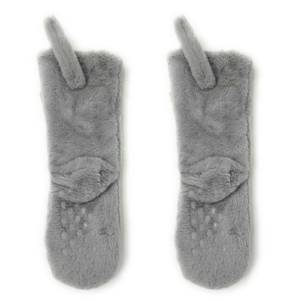 Here Kitty Kitty - Women Sherpa Slipper Socks king-general-store-5710.myshopify.com