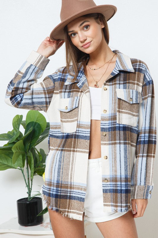 Yarn Dyed Plaid Shirt Jacket Shacket king-general-store-5710.myshopify.com