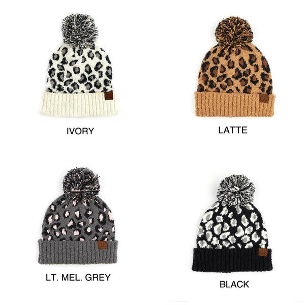 CC Leopard Pom Beanie king-general-store-5710.myshopify.com