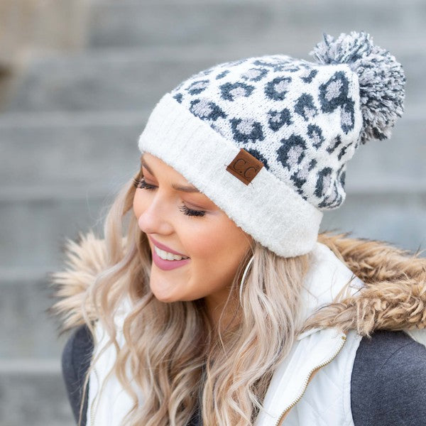 CC Leopard Pom Beanie king-general-store-5710.myshopify.com