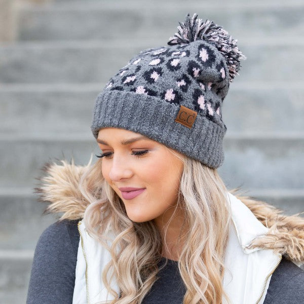 CC Leopard Pom Beanie king-general-store-5710.myshopify.com