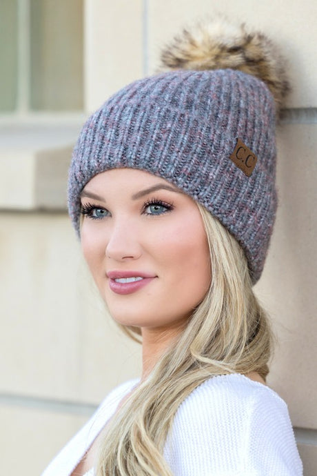 CC Cozy Marled Pom Beanie king-general-store-5710.myshopify.com