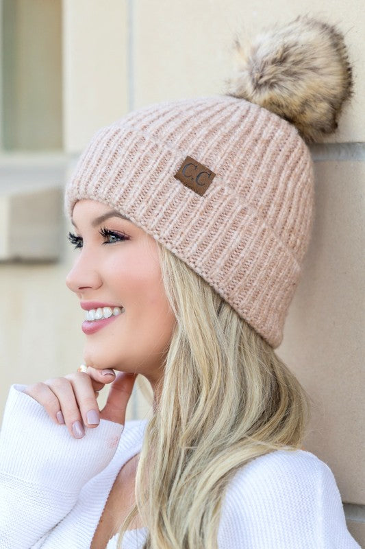 CC Cozy Marled Pom Beanie king-general-store-5710.myshopify.com