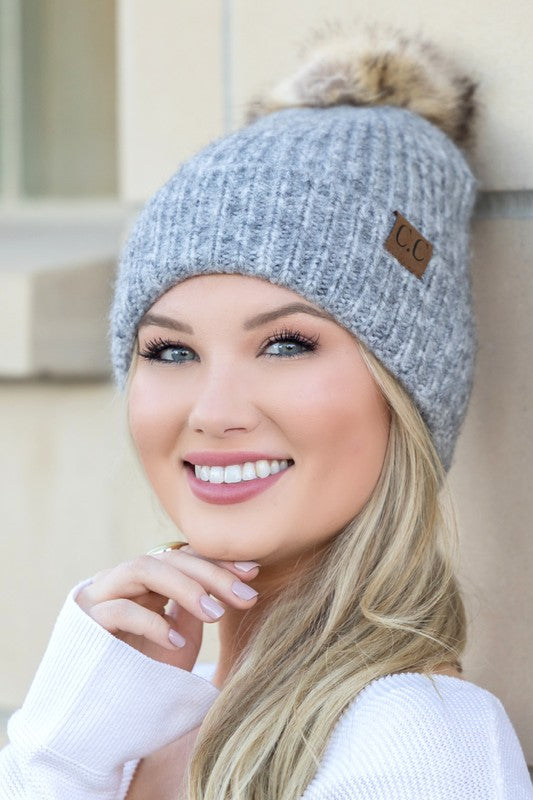 CC Cozy Marled Pom Beanie king-general-store-5710.myshopify.com