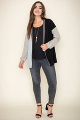 Plus Color Block Knit Cardigan king-general-store-5710.myshopify.com