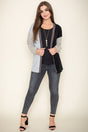 Plus Color Block Knit Cardigan king-general-store-5710.myshopify.com