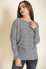 Tweed Blouson Tunic Top