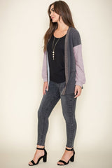 Plus Color Block Knit Cardigan king-general-store-5710.myshopify.com