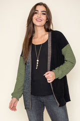 Plus Color Block Knit Cardigan king-general-store-5710.myshopify.com