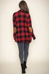 Checkered Elbow Patch Cardigan king-general-store-5710.myshopify.com