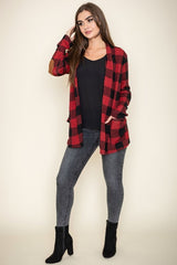 Checkered Elbow Patch Cardigan king-general-store-5710.myshopify.com