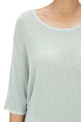 Half Dolman Sleeve Sheer Cool Knit Sweater Top king-general-store-5710.myshopify.com