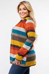 Stripe Elbow Patch Cardigan king-general-store-5710.myshopify.com