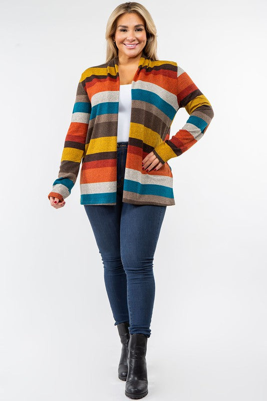 Stripe Elbow Patch Cardigan king-general-store-5710.myshopify.com