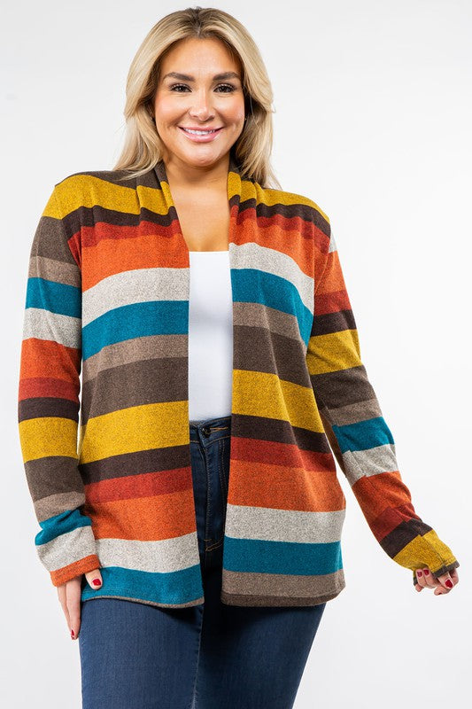 Stripe Elbow Patch Cardigan king-general-store-5710.myshopify.com