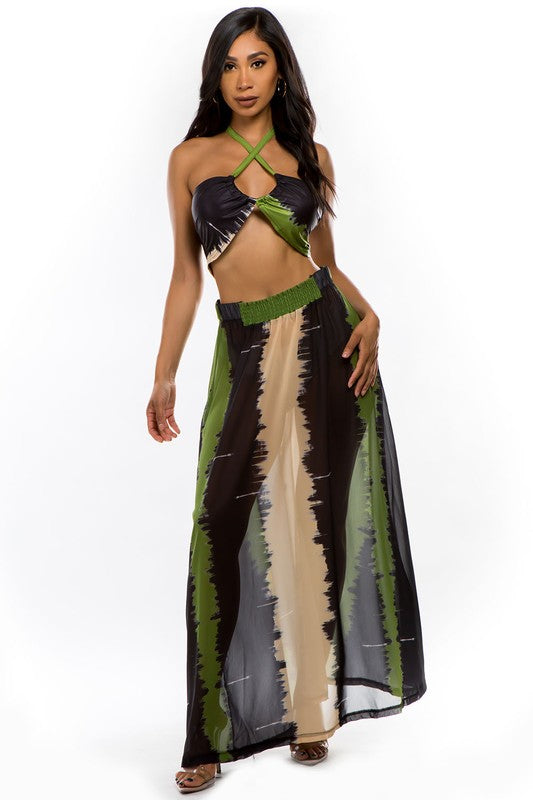 Green Multi Sexy Dress Set king-general-store-5710.myshopify.com