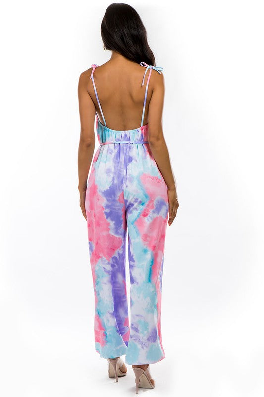 Purple Pink Tie Dye Jumpsuit king-general-store-5710.myshopify.com