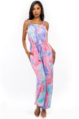 Purple Pink Tie Dye Jumpsuit king-general-store-5710.myshopify.com