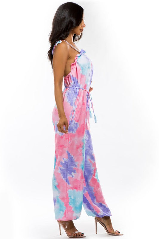 Purple Pink Tie Dye Jumpsuit king-general-store-5710.myshopify.com