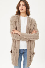 Chenille Cable Knit Oversized Open Front Cardigan king-general-store-5710.myshopify.com